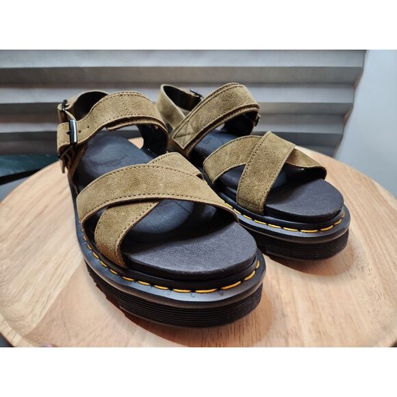Dr. Martens Voss II | Bronx Suede Sandals | DMS Olive | Women's size 11 - Picture 9 of 14